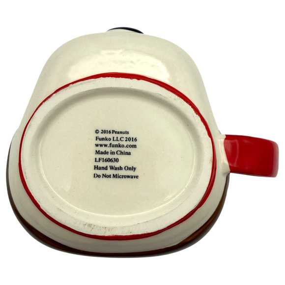 Snoopy Red Baron Mug Funko 2016 Peanuts Coffee Tea 3D Dog Face Aviator Goggles - Picture 6 of 8